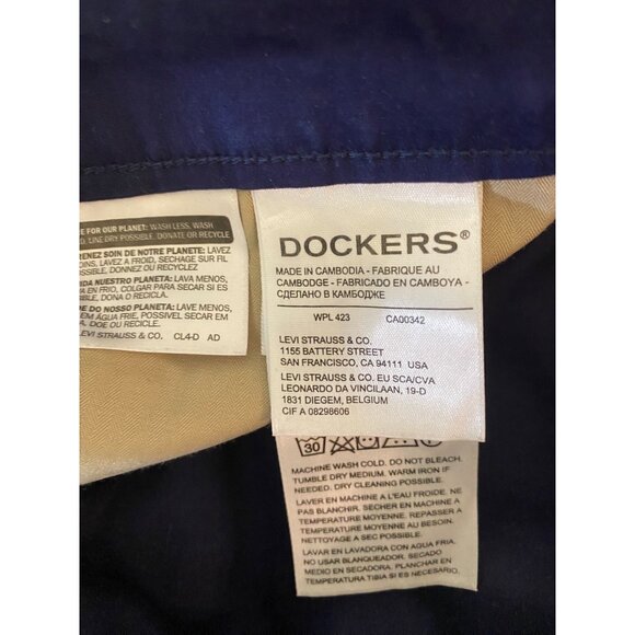 2 Pairs Dockers Mens Alpha Khaki Pants Supreme Flex Black Blue W36 L32 - Picture 4 of 12
